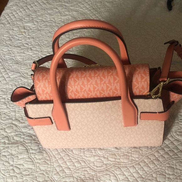 Michael Kors Coral and Pink Satchel - Picture 2 of 4